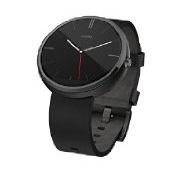 Motorola Moto 360 - Black Leather Smart Watch