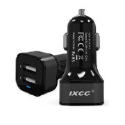 iXCC® Dual-USB 4.8A (24 Watt) Smart Universal Car Charger
