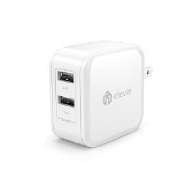 iClever BoostCube 4.8A 24W Dual USB Travel Wall Charger