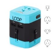 LOOP® Travel Adapter with Dual-USB Charging Port