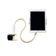 Clamp Mount Leather Tablet Stand for iPad and iPhone