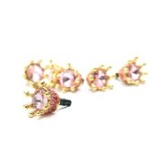 Crown Crystal Headphone/Cellphone 3.5mm Plug Cap Charm