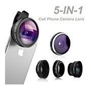 Comsun 5-in-1 Universal Clip-on Camera Lens Kit