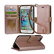 Arae PU Leather Flip Folio Kickstand Wallet Case