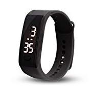 Malltop LED Watch, Unisex Rubber Bracelet Water-Resistant