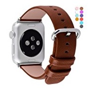 Apple Watch Bands 38mm, Fullmosa Yan Series Lichi Calf Leather Strap
