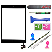 Black iPad Mini Touch Screen Digitizer Complete Assembly