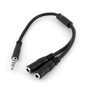 StarTech.com Headset adapter with separate headphone