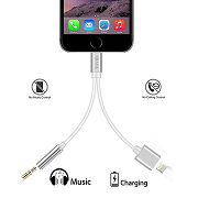 Lightning to 3.5mm adapter/charger for iphone 7/7 Plus