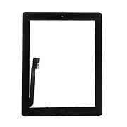 Black Touch Screen Digitizer Strong Adhesive for iPad 3