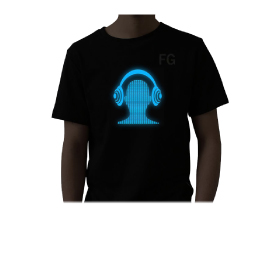 Sound-activated LED T-shirt