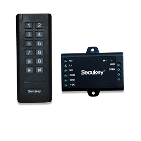 Access control keypad transmits up to 15m