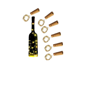 Wine bottle fairy lights with cork battery