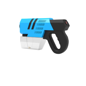 Disinfectant machine gun with UV sterilizer