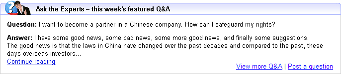 ask the experts