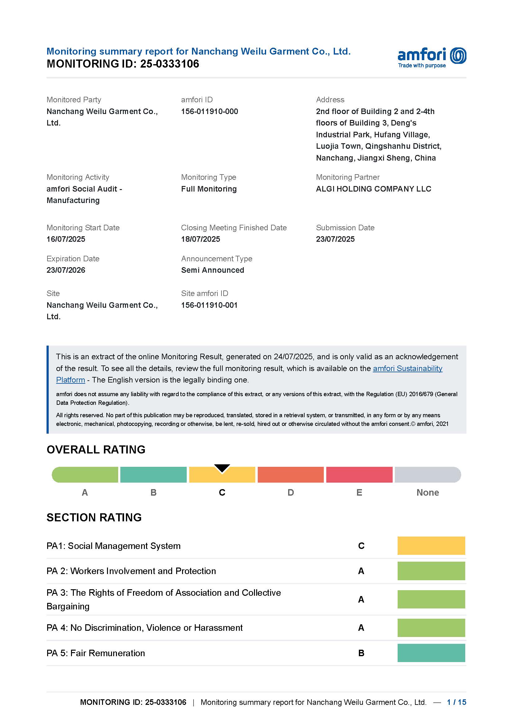 Shanghai Easun Grasscertification