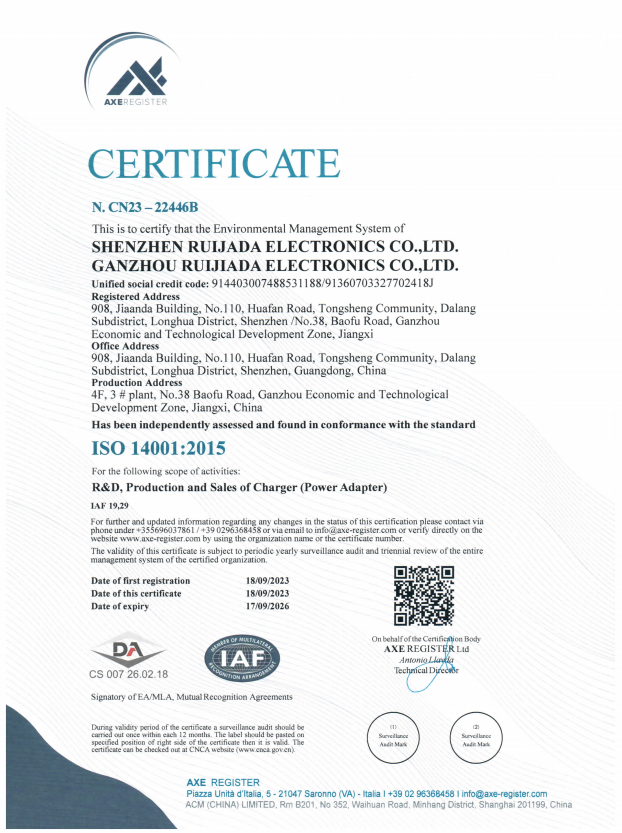 Shenzhen Rewoda Electronics Co. Ltdcertification