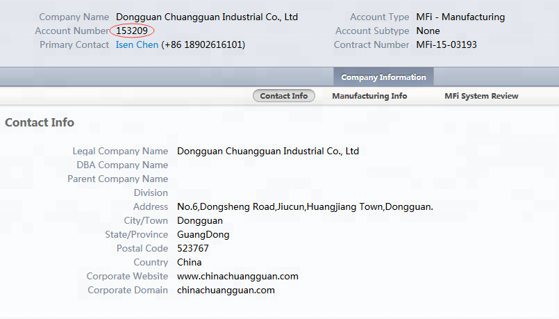 Dongguan Trangjan Industrial Co.,Ltdcertification