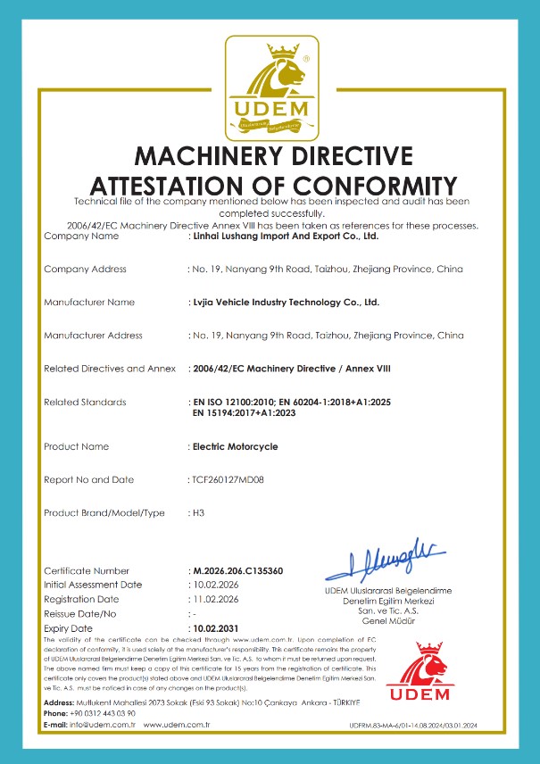 Linhai Lushang Import and Export Co., Ltd.certification