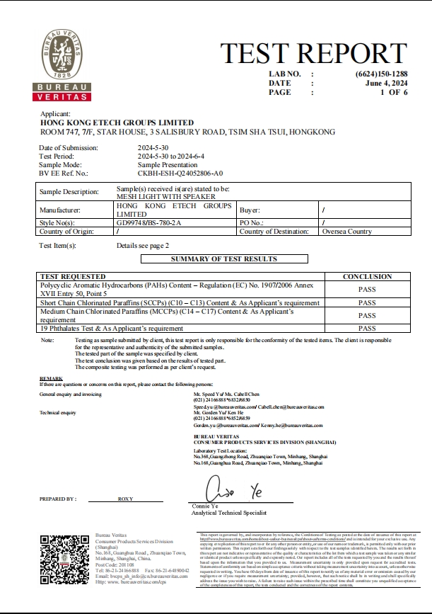 Hong Kong Etech Groups Limi tedcertification