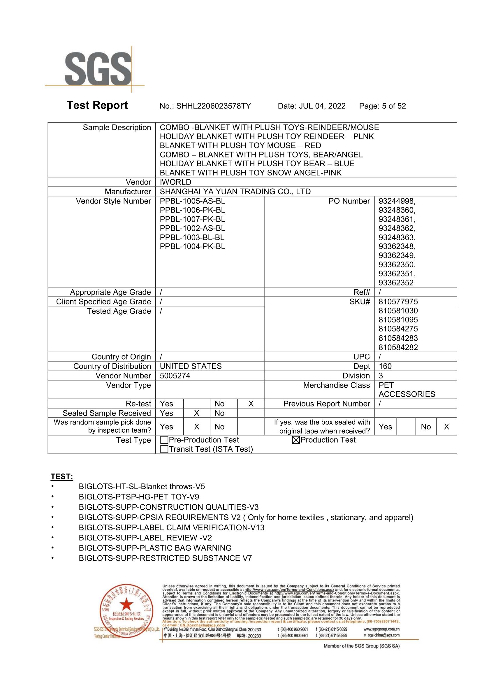 Shanghai Yayuan Industry&Trade Co.,Ltdcertification