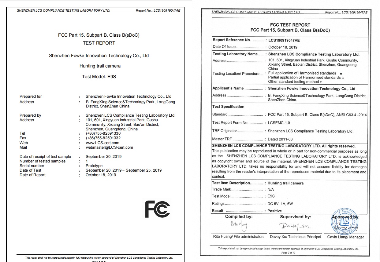 Shenzhen Fowke Innovation Technology Co., Ltdcertification