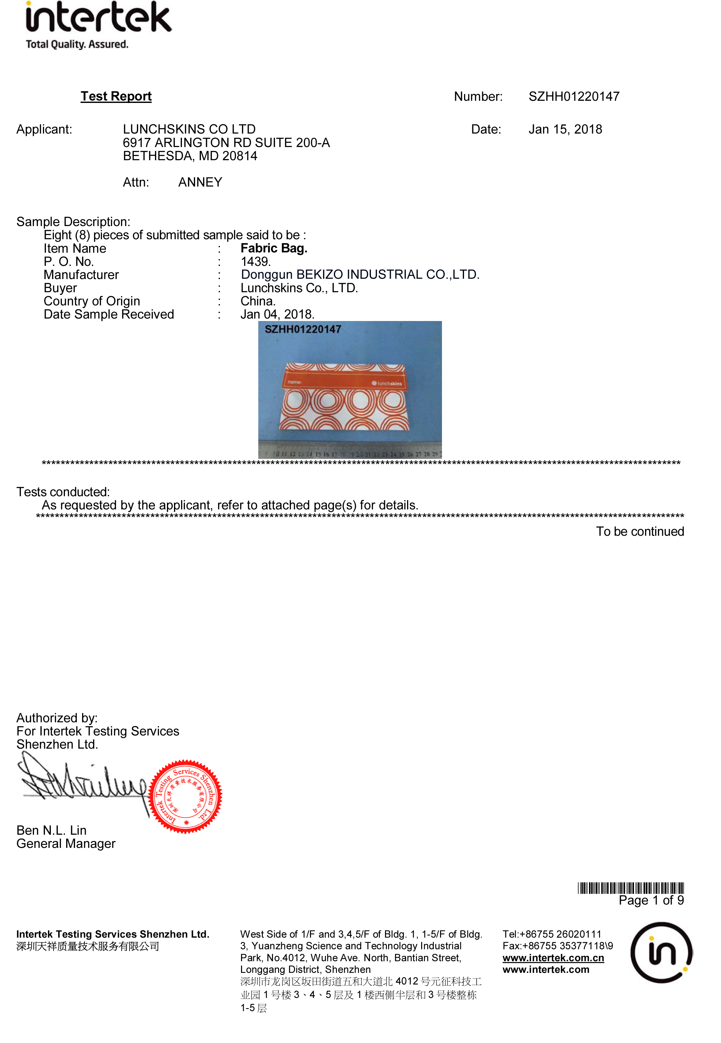 Dongguan Arctic Elephant Industry Co., Ltd.certification