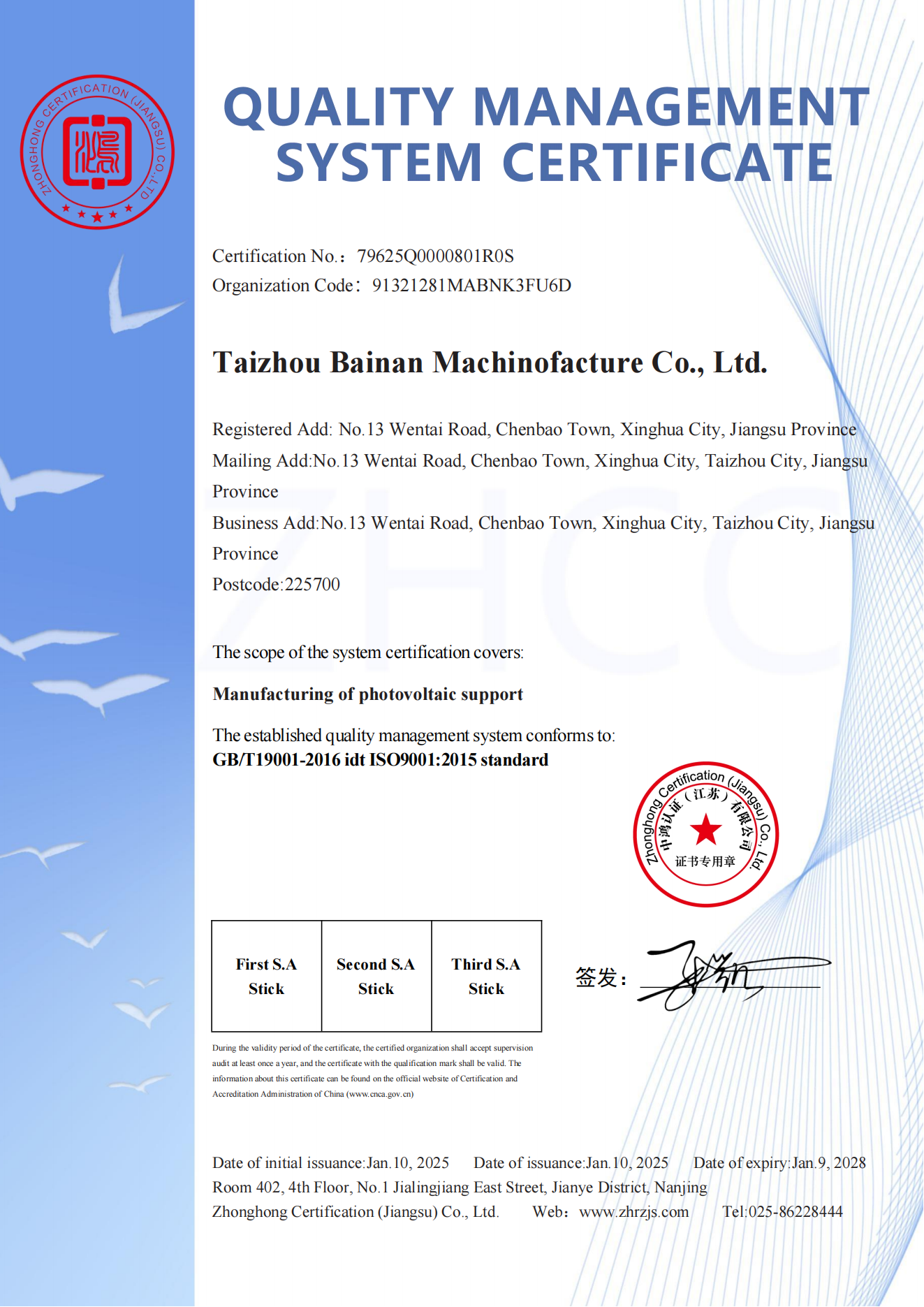 HX PV technologycertification