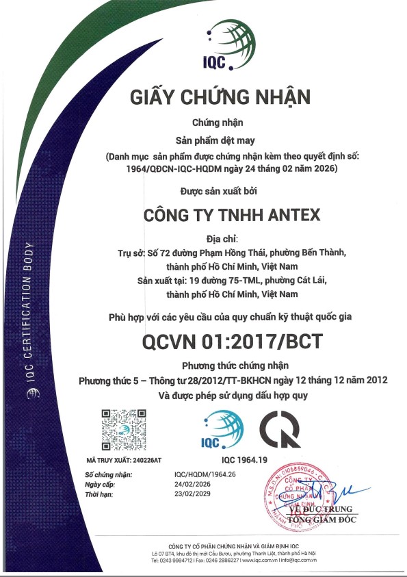 Antex Company Limitedcertification