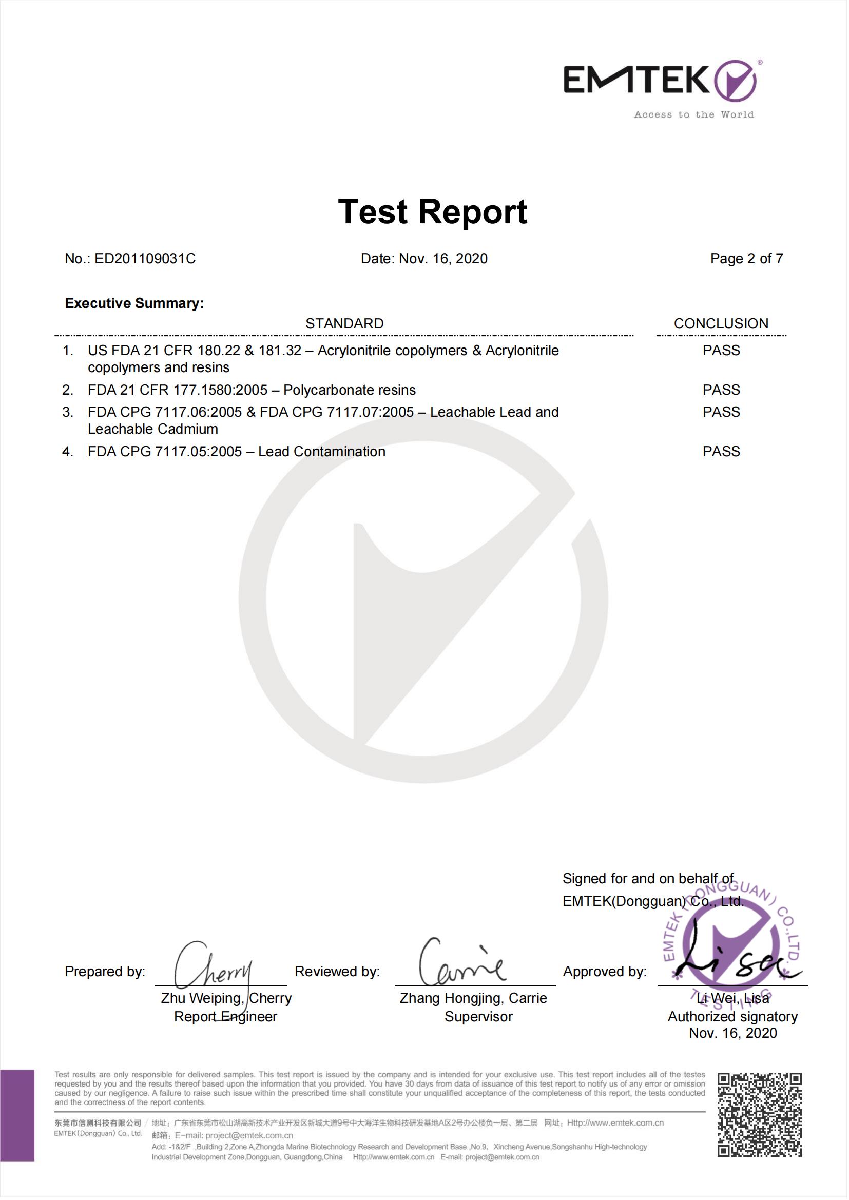 Huizhou Benen Technology LTDcertification