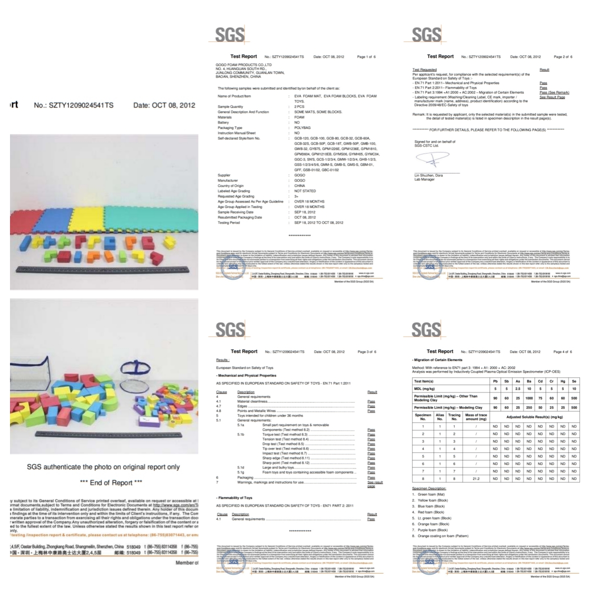 Gogo Foam Products Company Limitedcertification