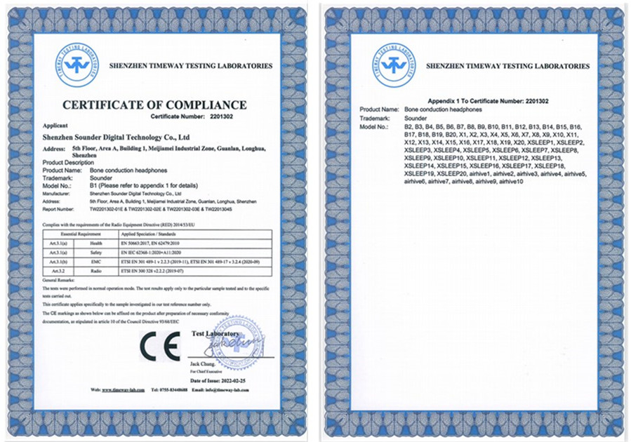 Shenzhen Sounder Digital Technology Co., Ltd.certification