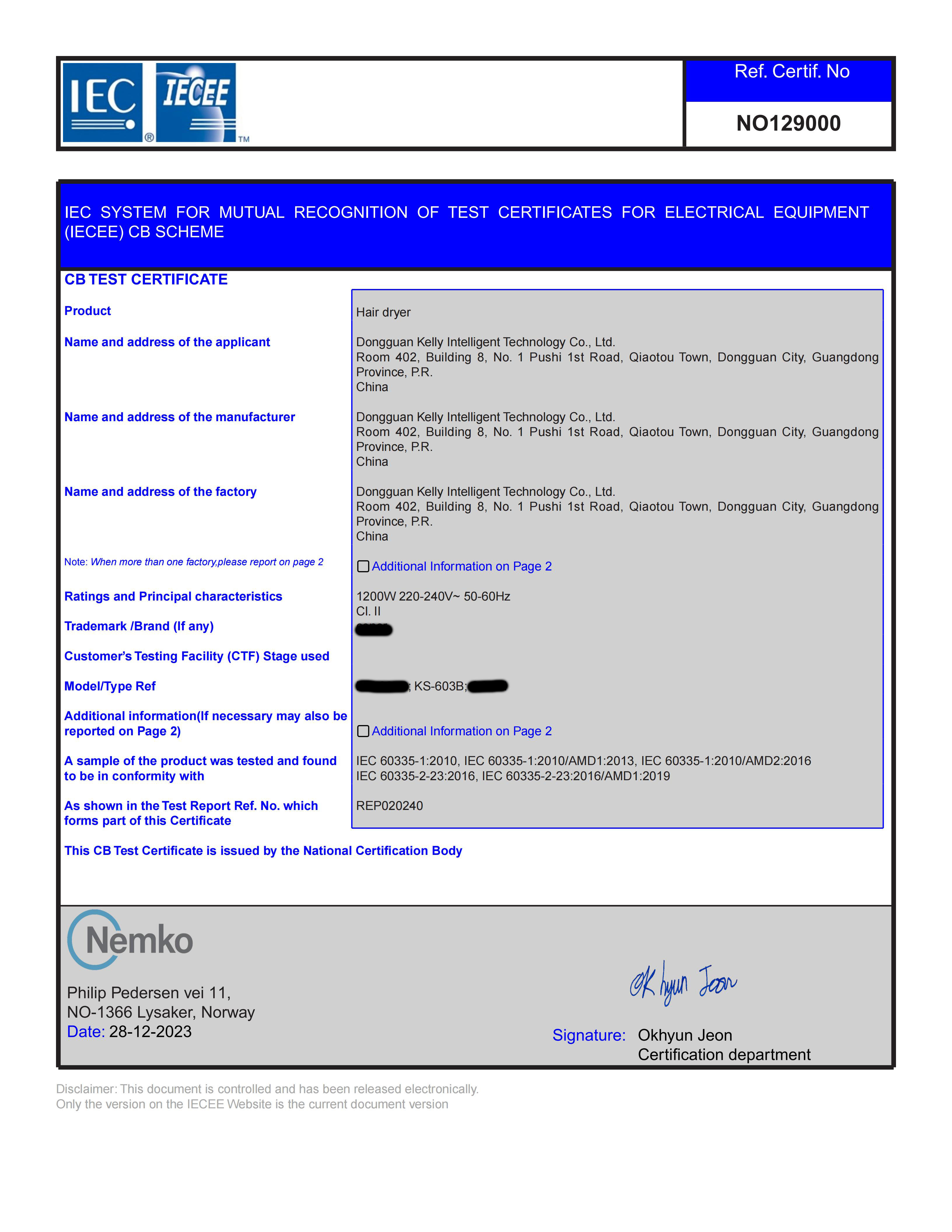 Shenzhen Kames Technology Co., Ltdcertification