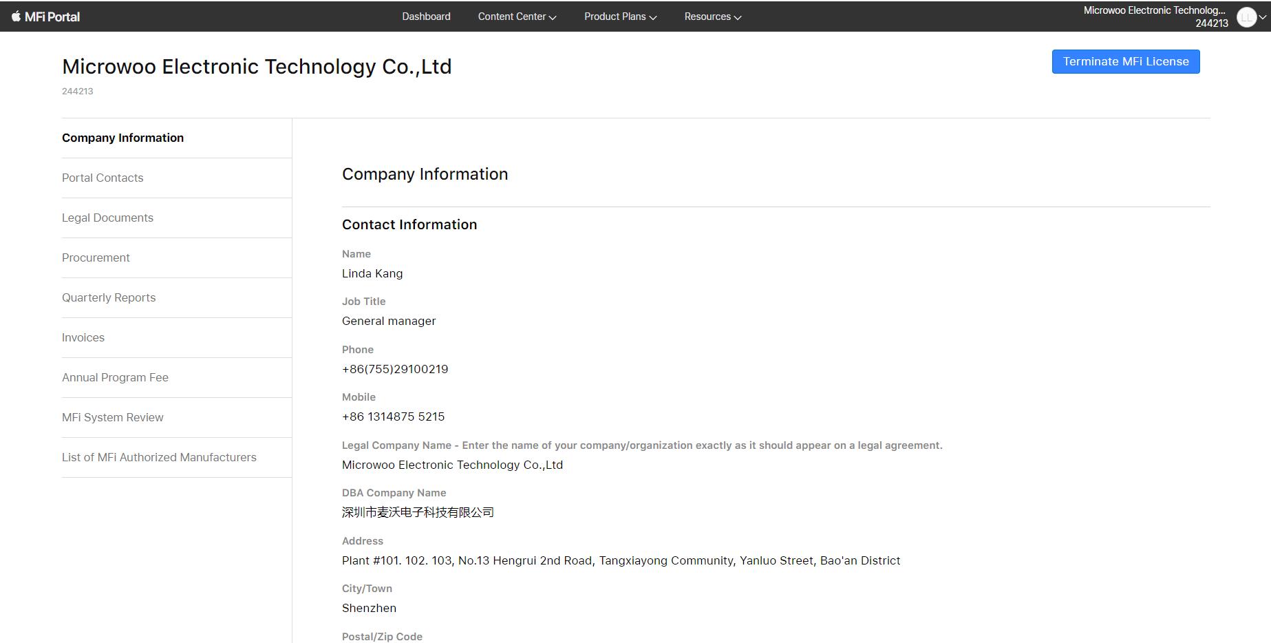 Microwoo Electronic Technology Co.,Limitedcertification