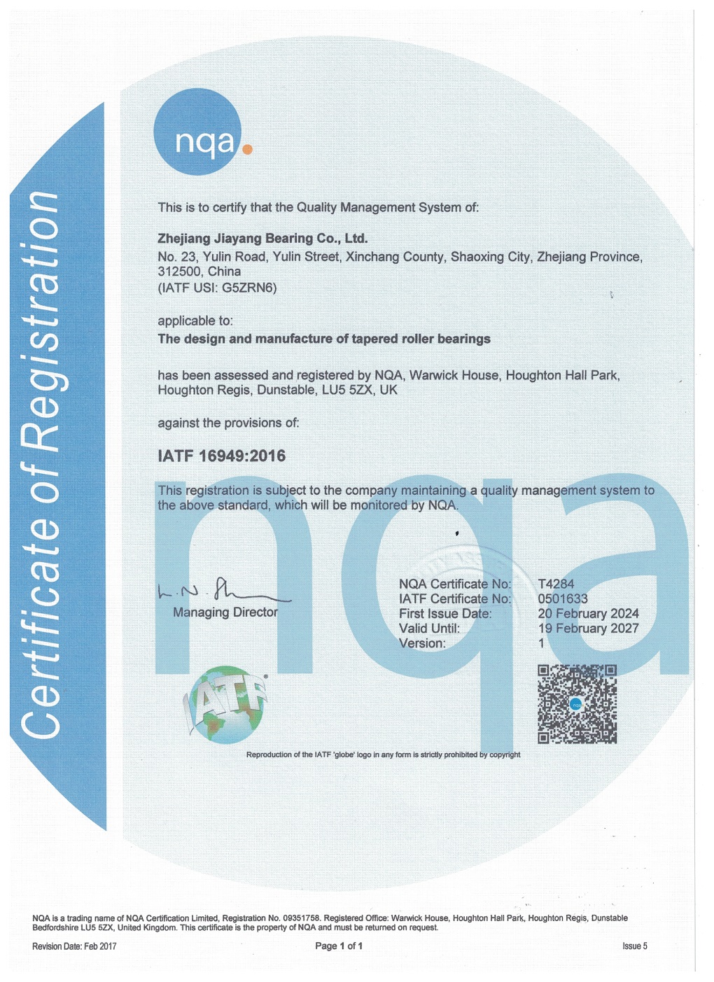 VICTKEY LIMITEDcertification