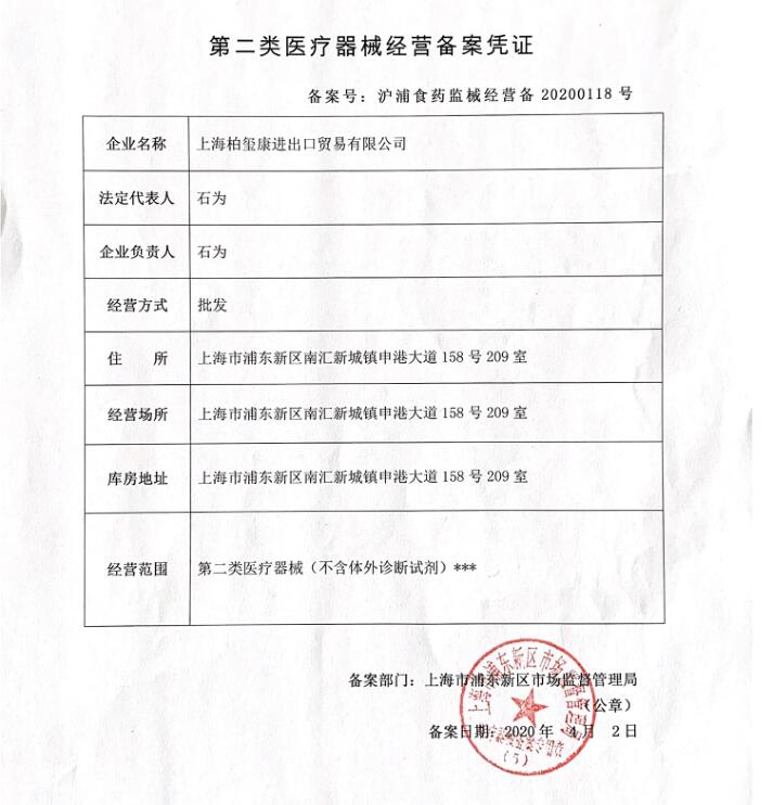 Shanghai B&K Co., Ltdcertification