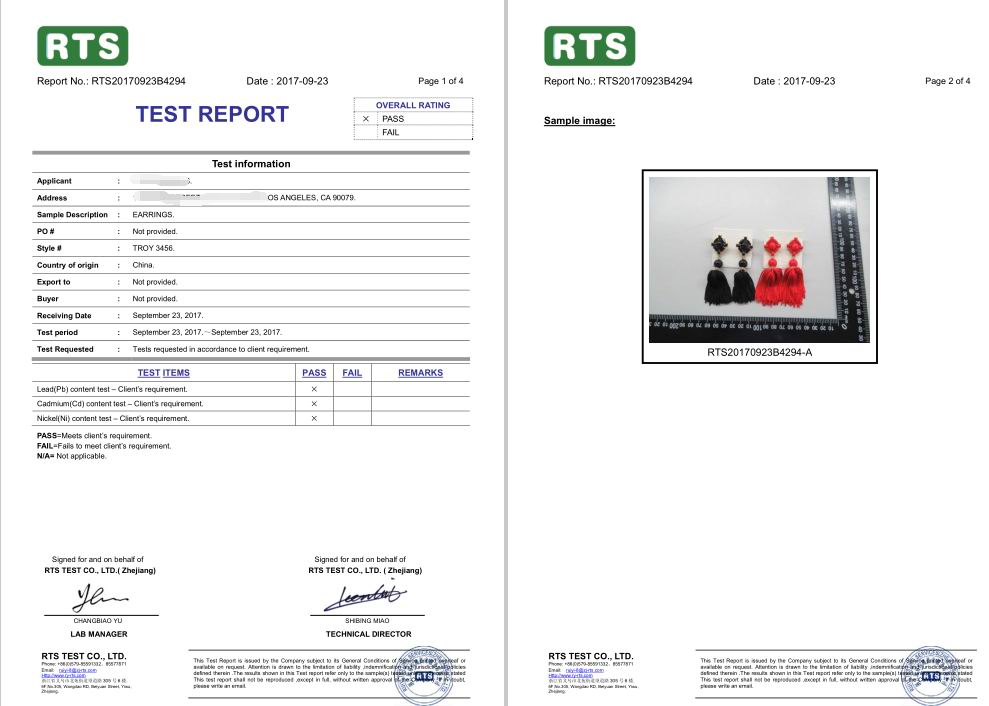 Chanch Accessories International Co. Ltdcertification