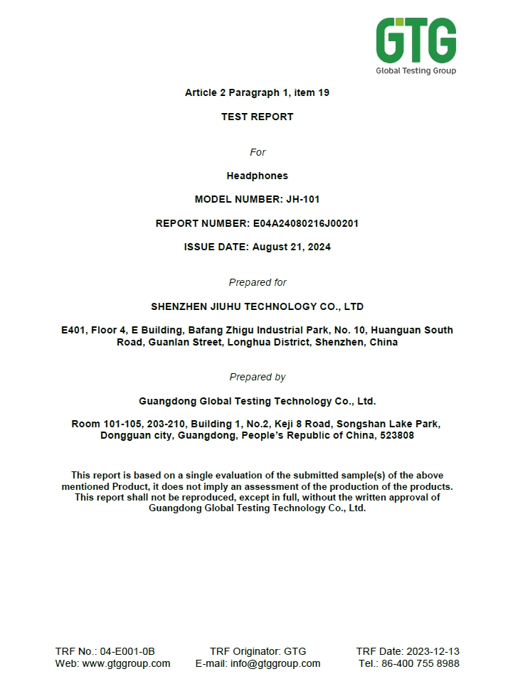 XD 2019 CO., LIMITEDcertification