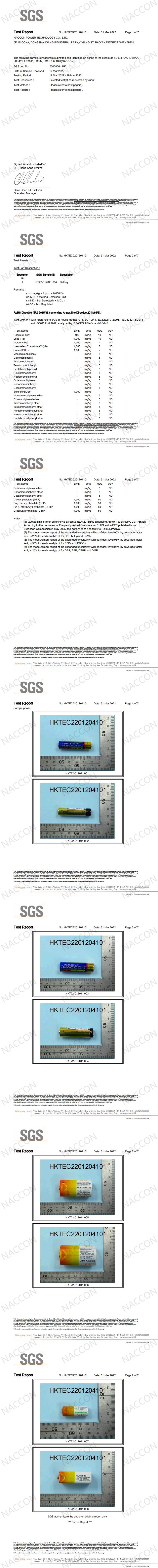 Naccon Power Technology Co. Ltdcertification