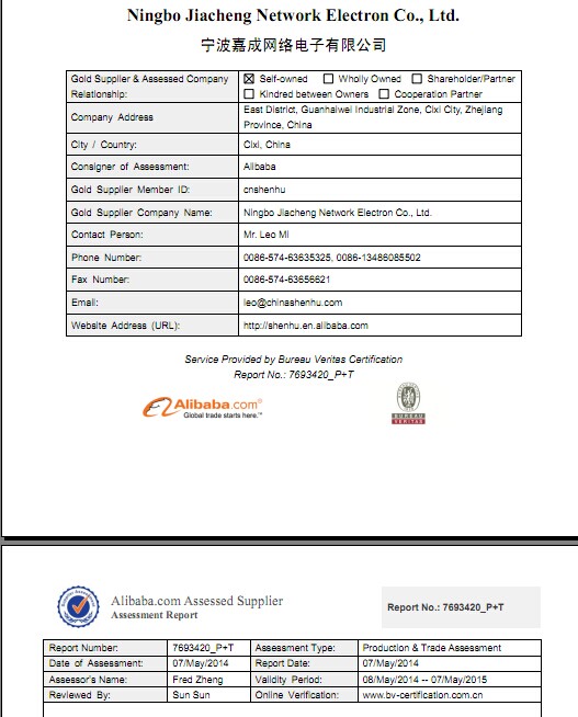 Ningbo Latitude International Trade Co. Ltdcertification