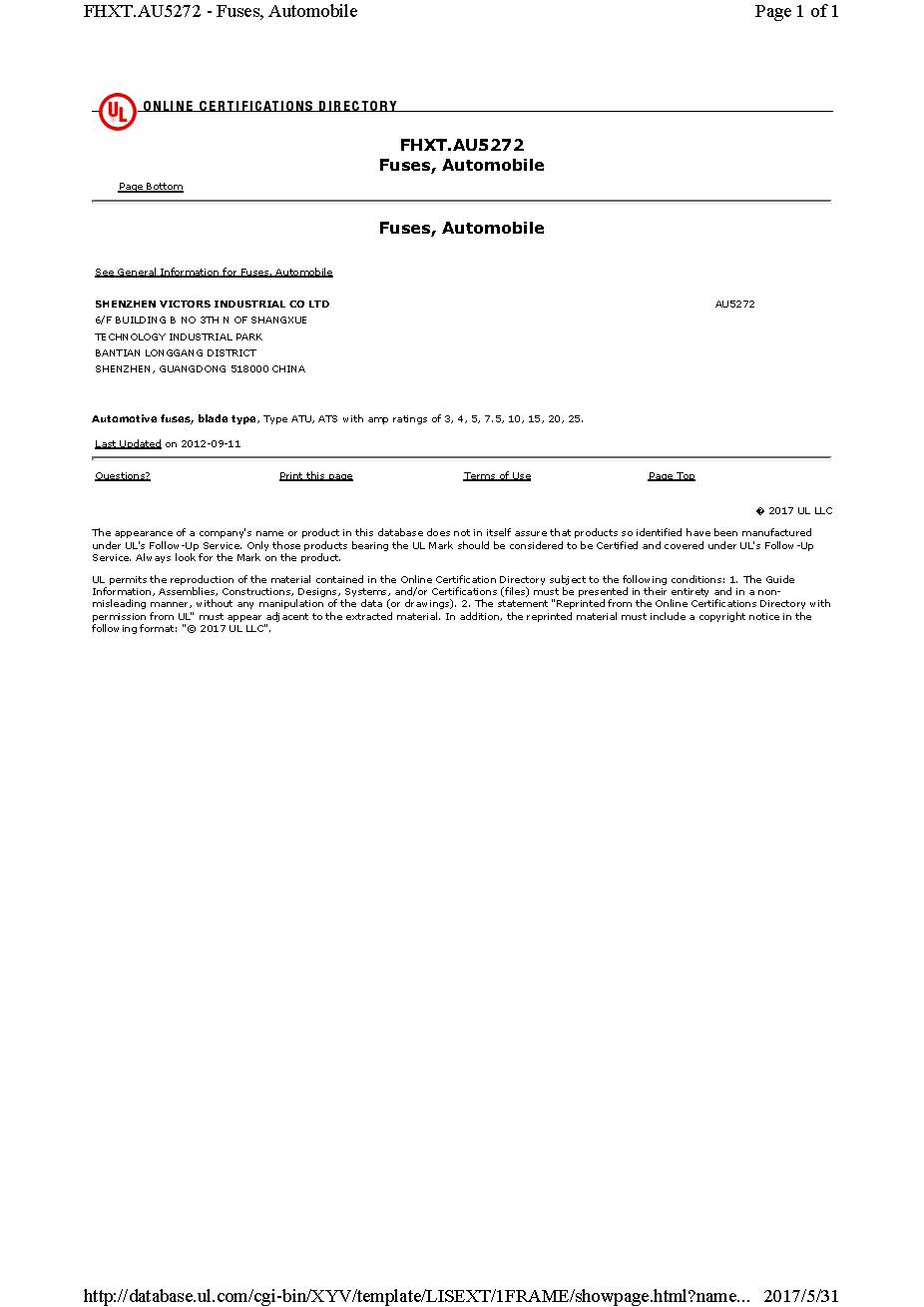 Resistance Type Fuse For Ratedcurrent 50ma30a Ratedvoltage 32vdc