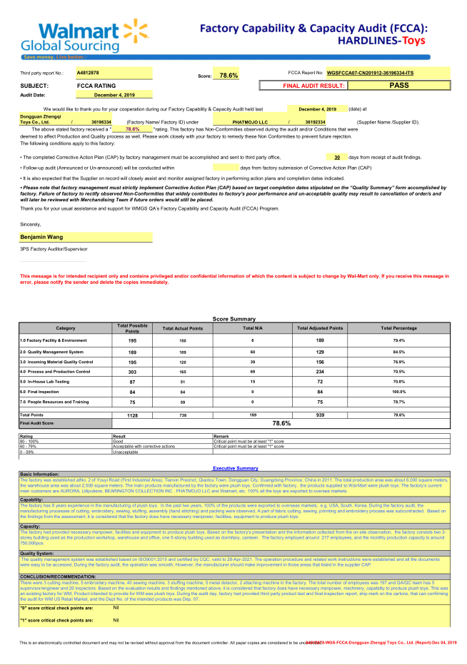 Dongguan Zhengqi Toys Co. Ltdcertification
