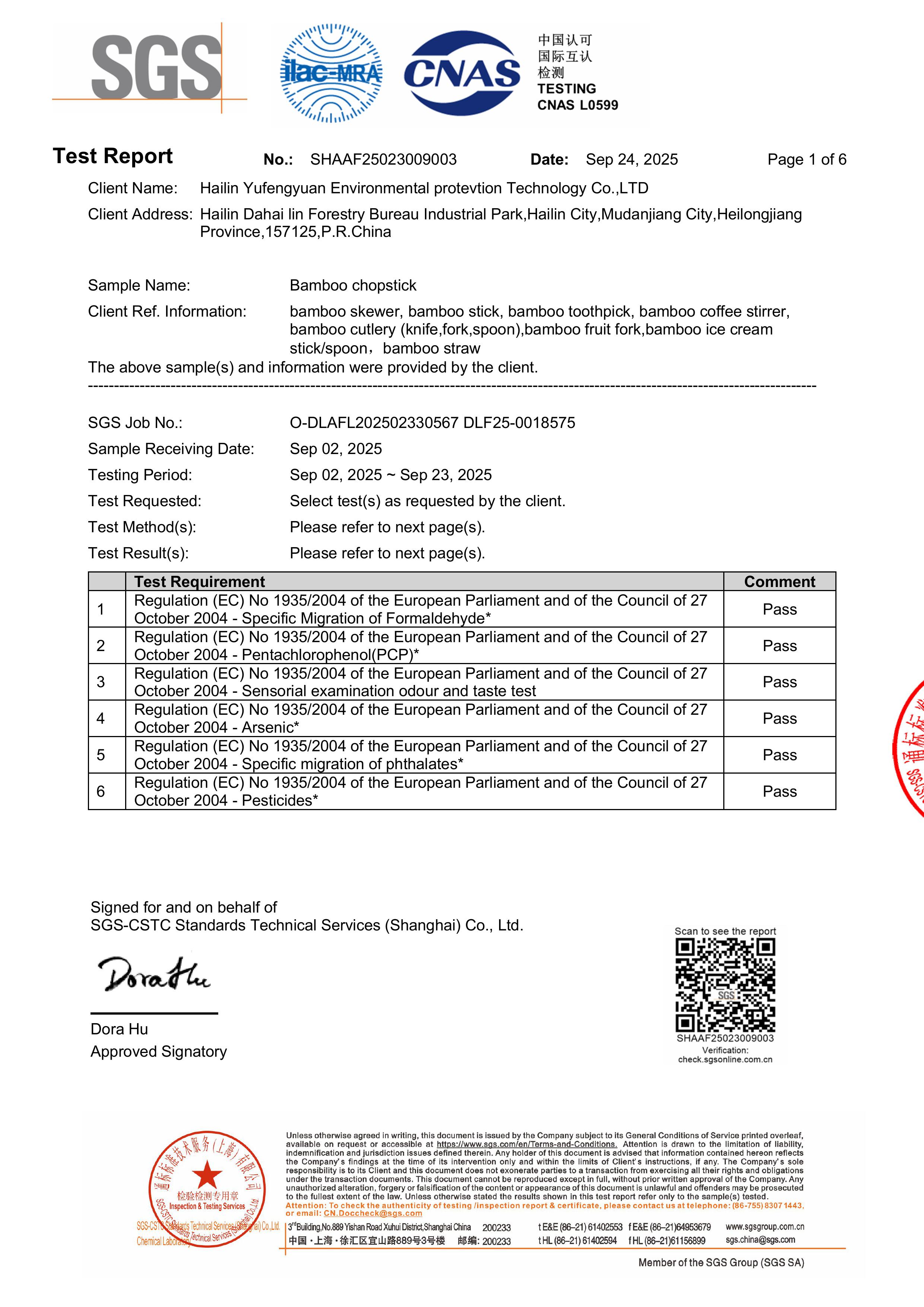 Dalian Leafyest International Trade Co.,Ltdcertification