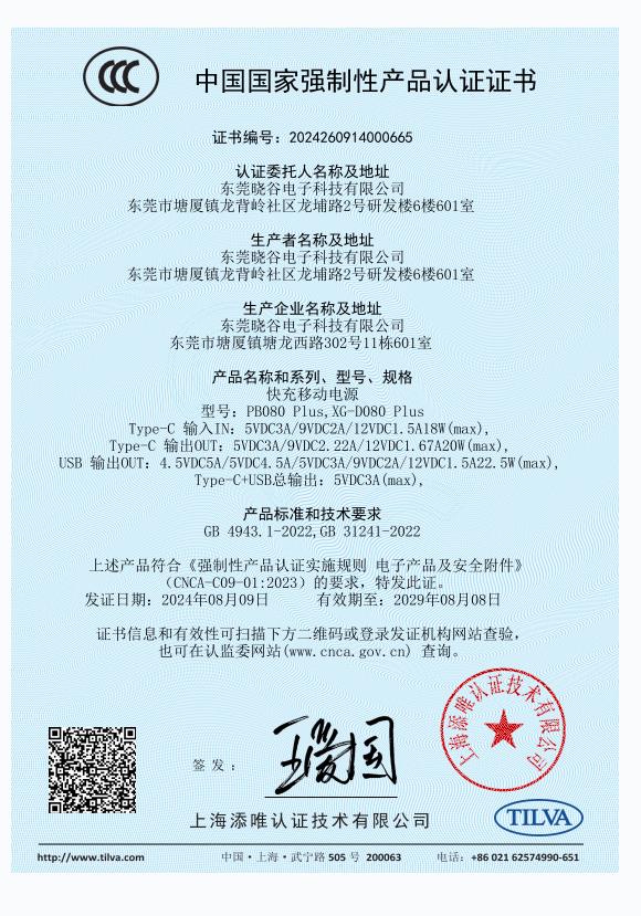 Dongguan Xiao Gu Electronic Technology Co.  Ltdcertification