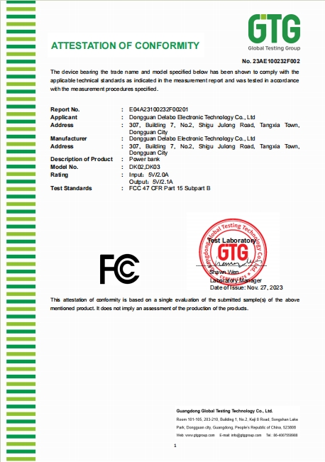 Dongguan Drabo Electronic Technology Co., Ltdcertification