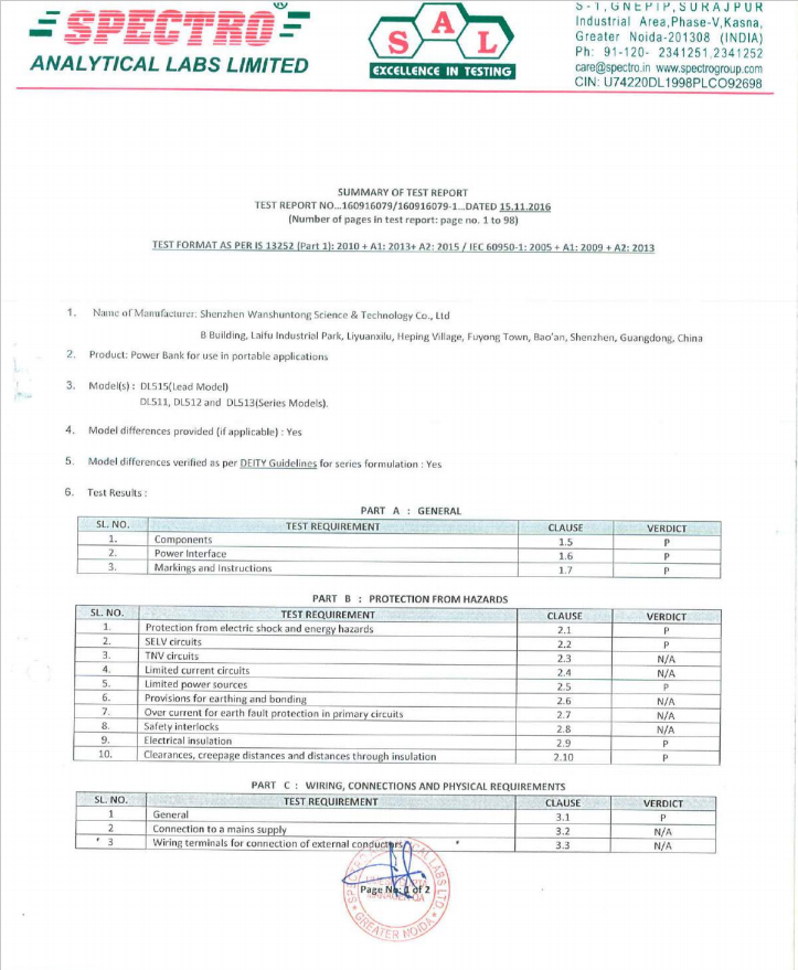 Shenzhen Wanshuntong Science & Technology Co. Ltdcertification