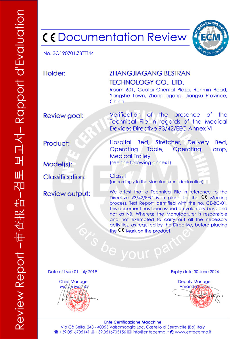 ACEBI S.A.S Certificate MEDF00001VV
