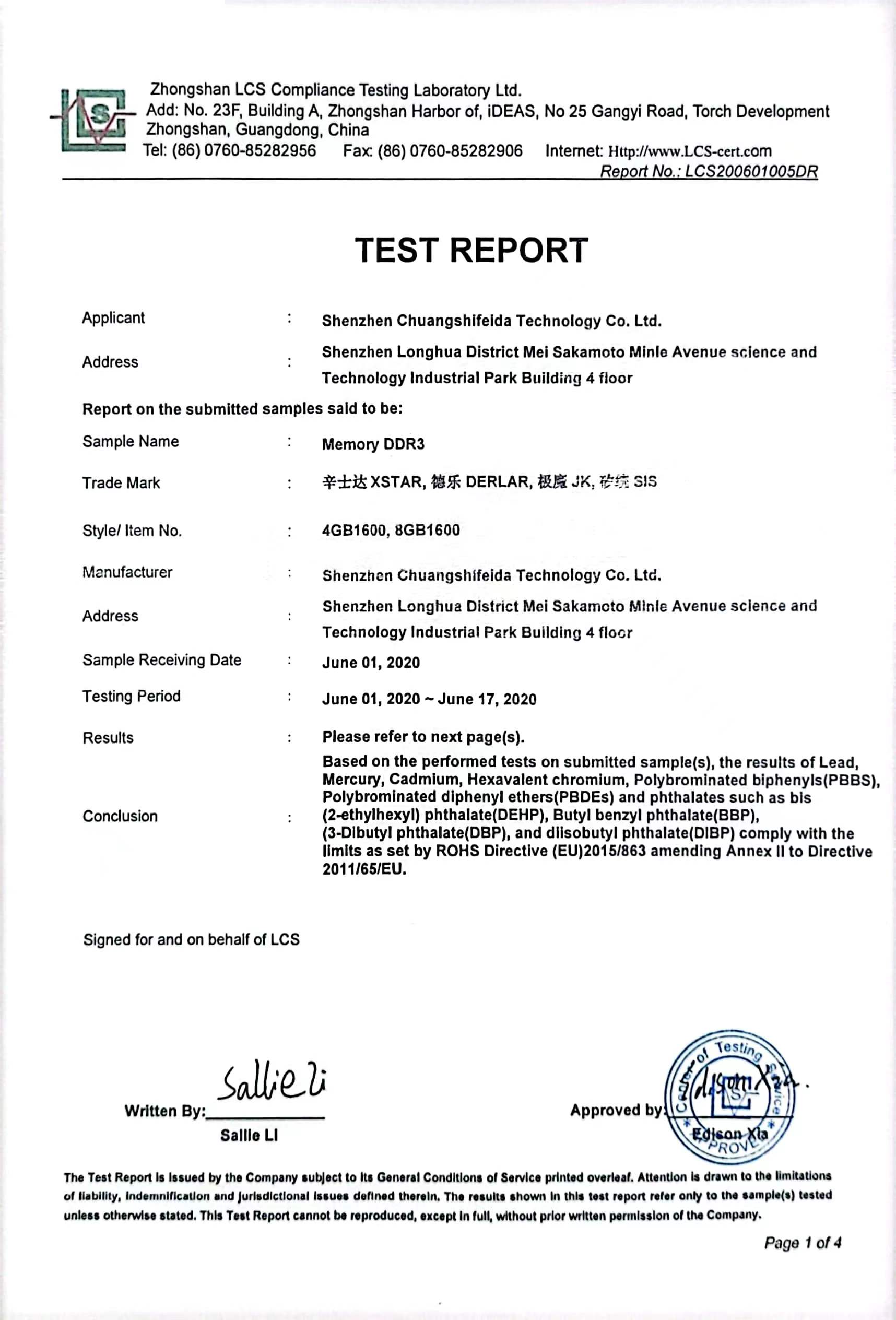 Chuangshi Feida Technology Co.,Ltdcertification