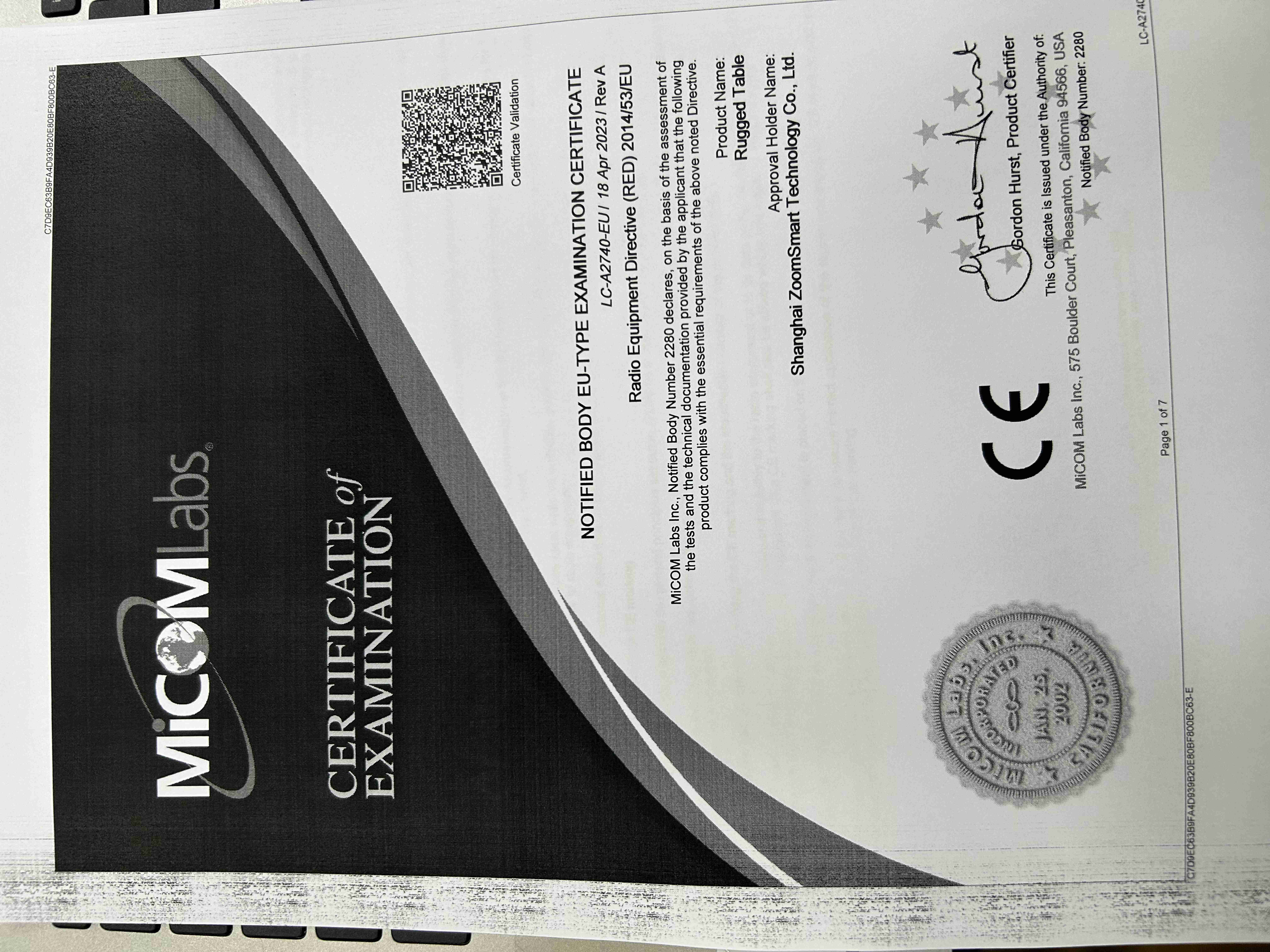 Shanghai ZoomSmart Technology Co.,Ltdcertification