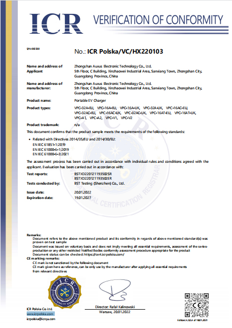 Zhongshan Auxus Electronic Technology Co.,LTDcertification